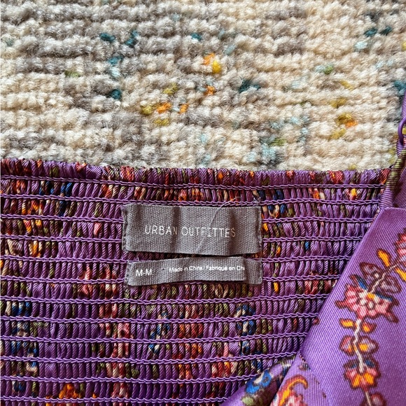 UO Petra Pink Floral Satin Mini Dress - Picture 3 of 9